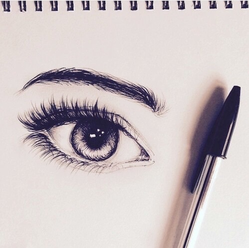 499x497 Black, Drawing, Eye, Tumblr, White