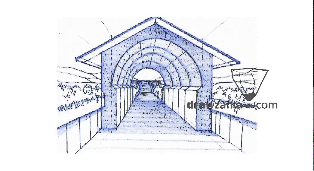 1052x576 Perspective Drawing 016 Draw A Tunnel