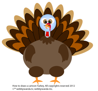 324x299 How To Draw A Cartoon Turkey Web E Wanda