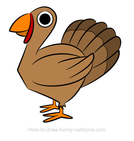 450x472 Turkey Drawing (Sketching + Vector)