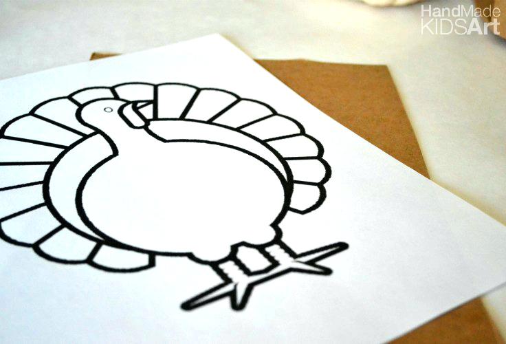 736x500 Kids Turkey Drawing