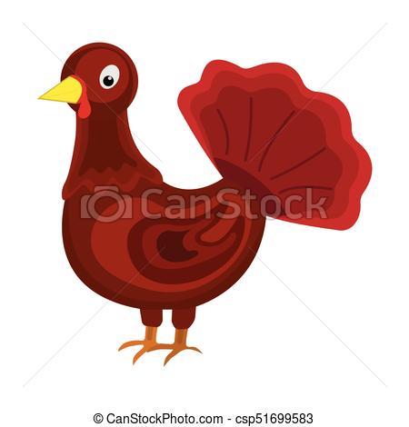 450x470 Turkey Icon. Cartoon Style. Vector Illustration For Vector