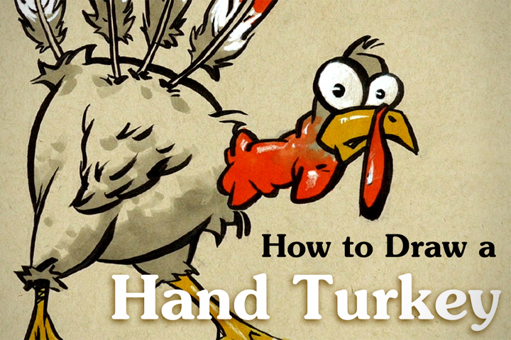 720x480 How To Draw A Hand Turkey Thanksgiving Sketch Proko