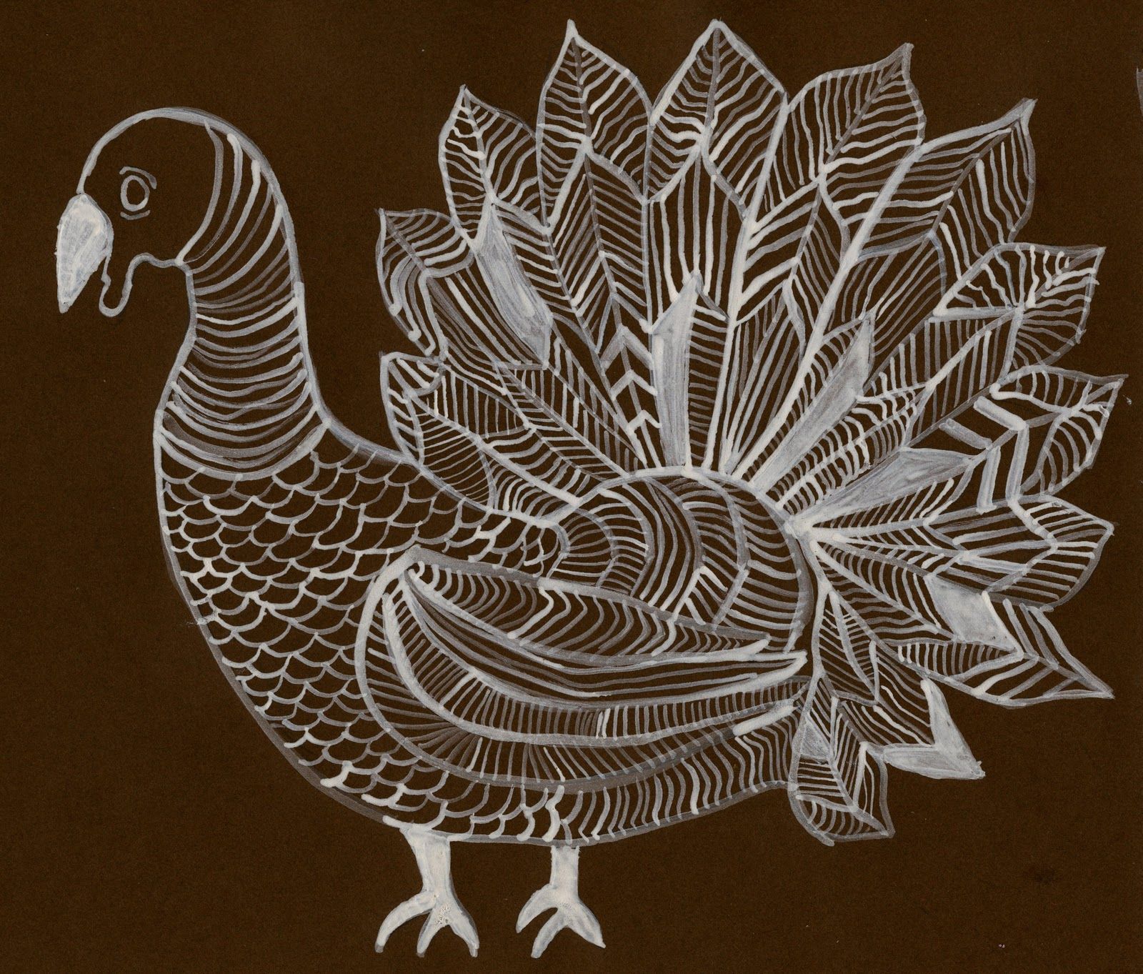 1600x1363 Turkey Line Drawing This Is A Good Project For Grades 4 And Up