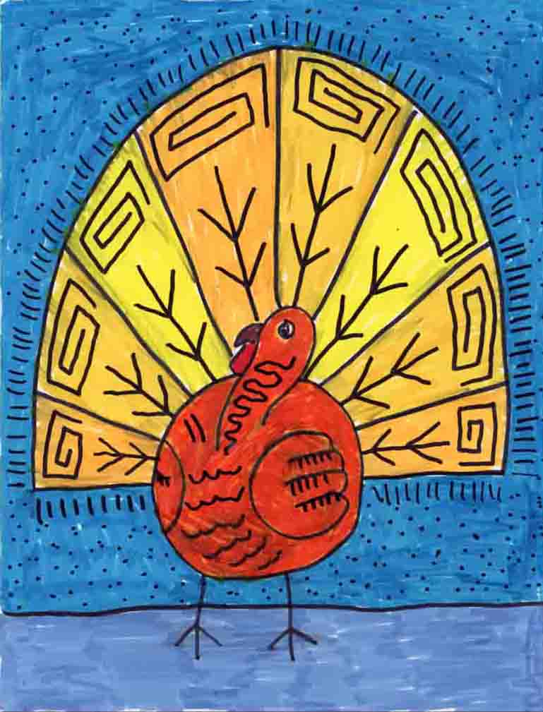 769x1009 Turkey Drawing With Markers