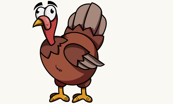 662x400 Easy To Draw Cartoon Turkey