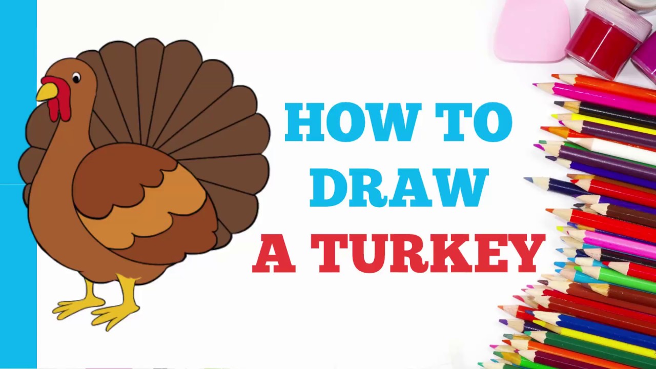 1280x720 How To Draw A Turkey In A Few Easy Steps Drawing Tutorial