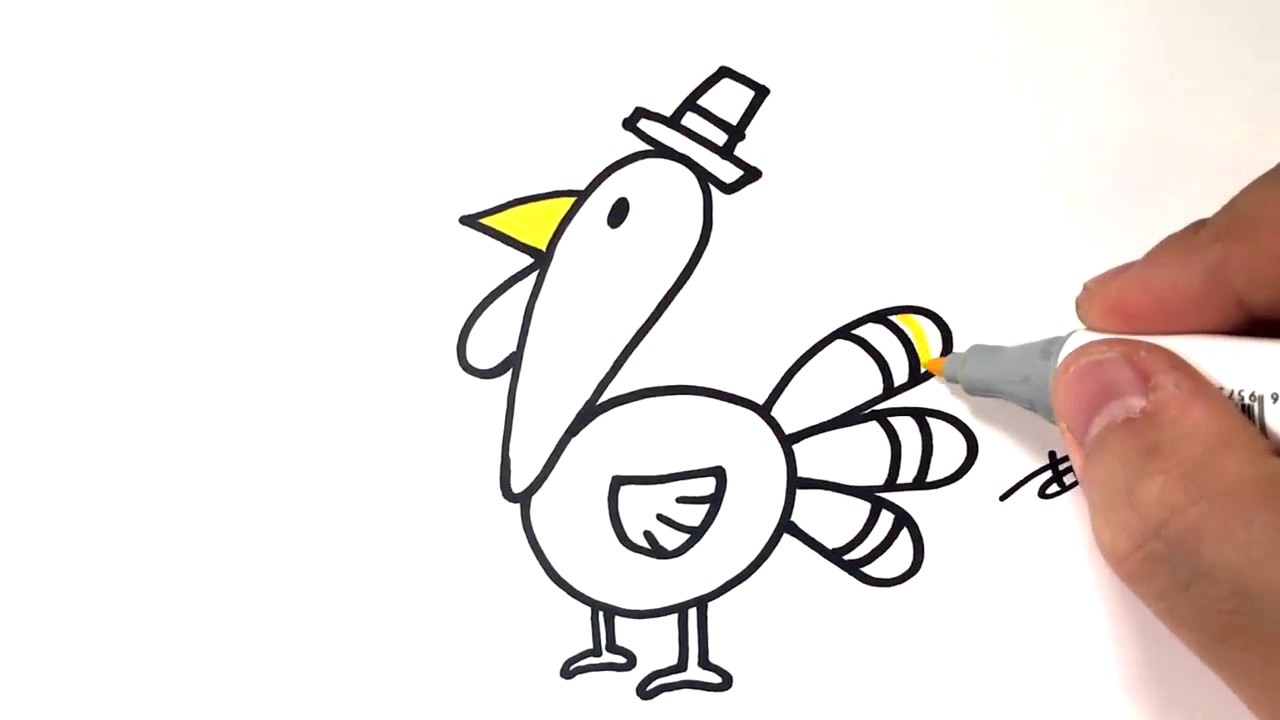 1280x720 How To Draw Thanksgiving Turkey Easy Drawing Ideas For Kids Online