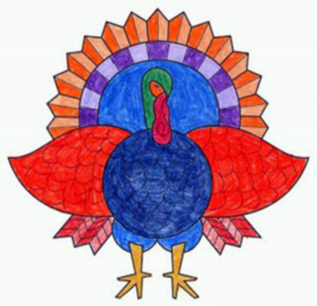 650x626 Turkey Coloring Page