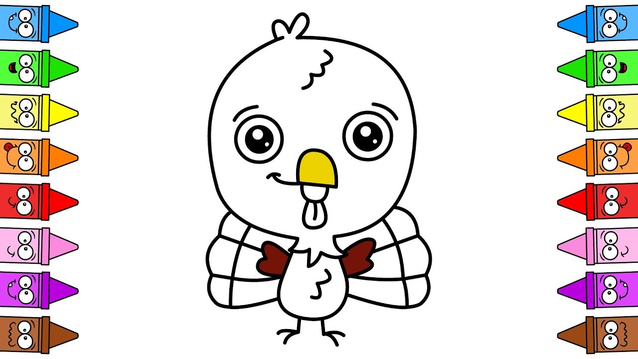 1280x720 How To Draw Turkey Turkey Coloring Page Turkey Drawing Easy