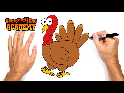 480x360 How To Draw A Cartoon Thanksgiving Turkey