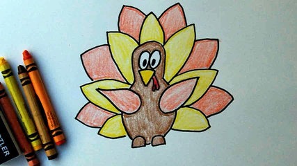 427x240 How To Draw A Cartoon Turkey