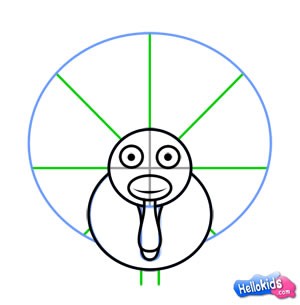 300x305 How To Draw How To Draw A Thanksgiving Turkey