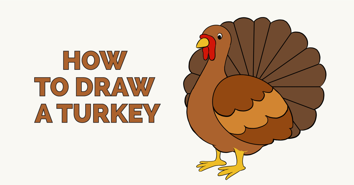 1200x628 How To Draw A Turkey
