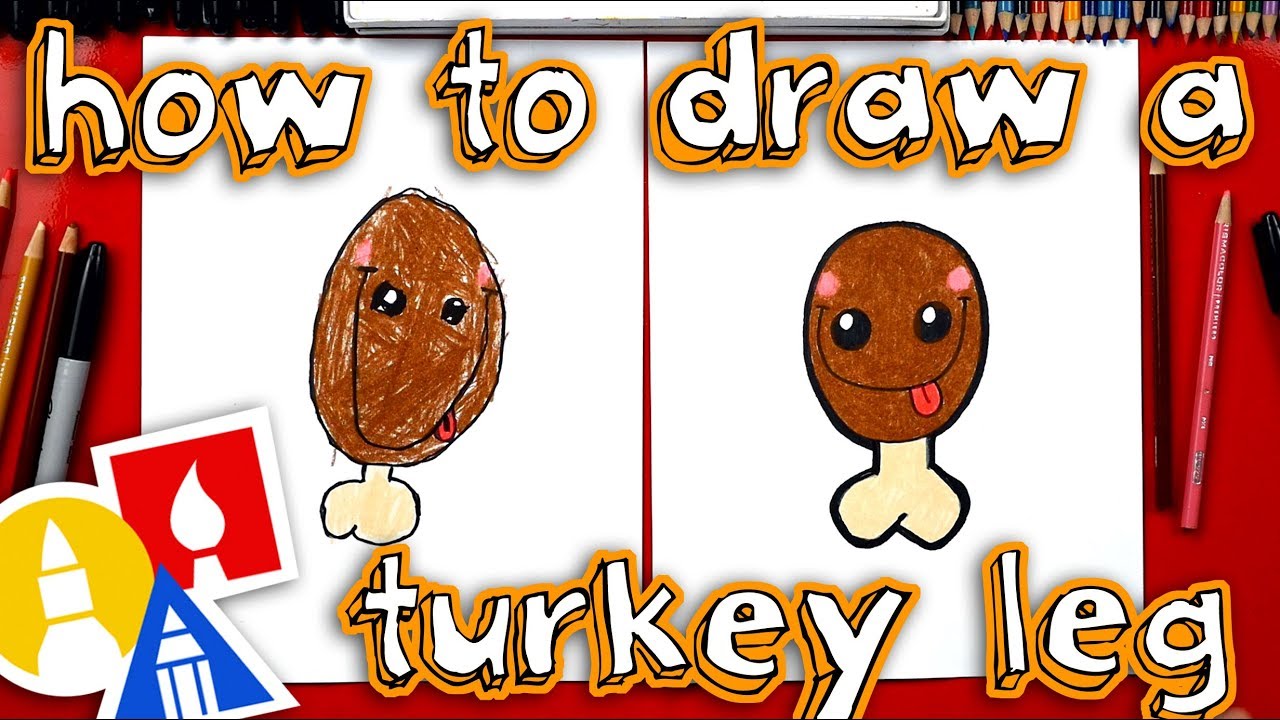 1280x720 How To Draw A Funny Thanksgiving Turkey Leg