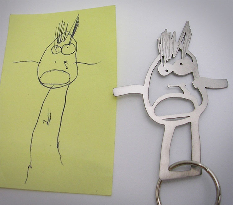 750x658 This Company Turns Your Child's Drawing Into A Key Chain