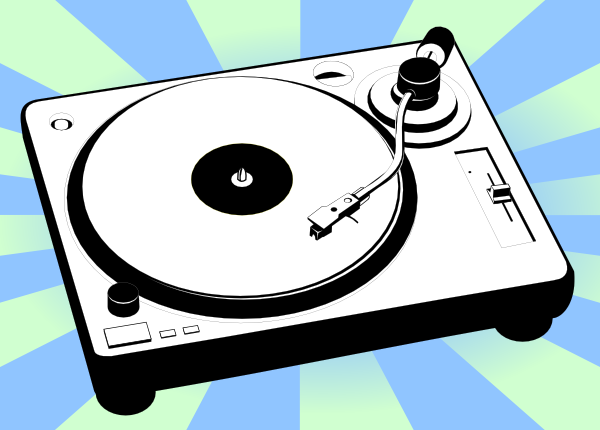 600x430 Turntable Music Player Clip Art