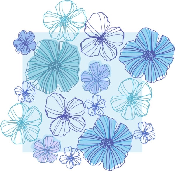 600x585 Line Drawing Flowers Vector Free Vector In Encapsulated Postscript