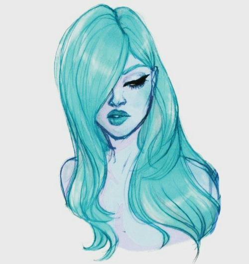 500x531 Turquoise Hair Don'T Care Shared By @itslyssaleigh