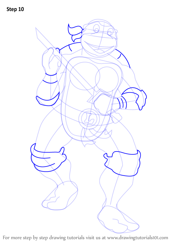 592x844 Learn How To Draw Leonardo From Teenage Mutant Ninja Turtles