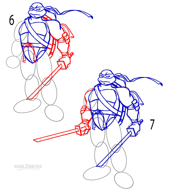 580x650 How To Draw A Ninja Turtle (Step By Step Pictures) Cool2bkids