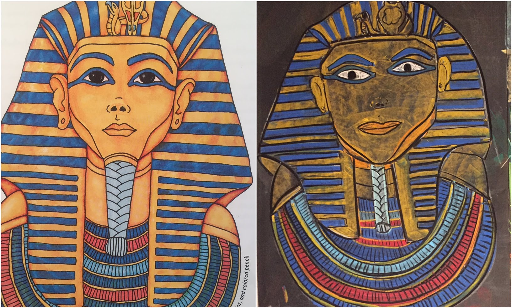1632x984 King Tutankhamun (Tut) Chalk Drawing Ancient Egypt