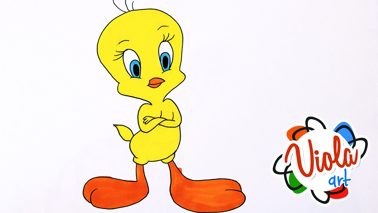 1280x720 Tweety How To Draw Tweety By Markers Colours Drawing Tutorial