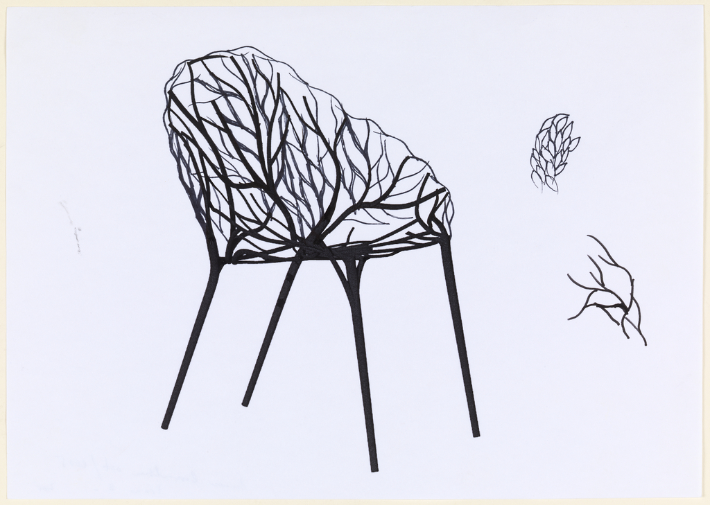1024x729 Drawing, Design For Vegetal Chair, October 2005 Objects