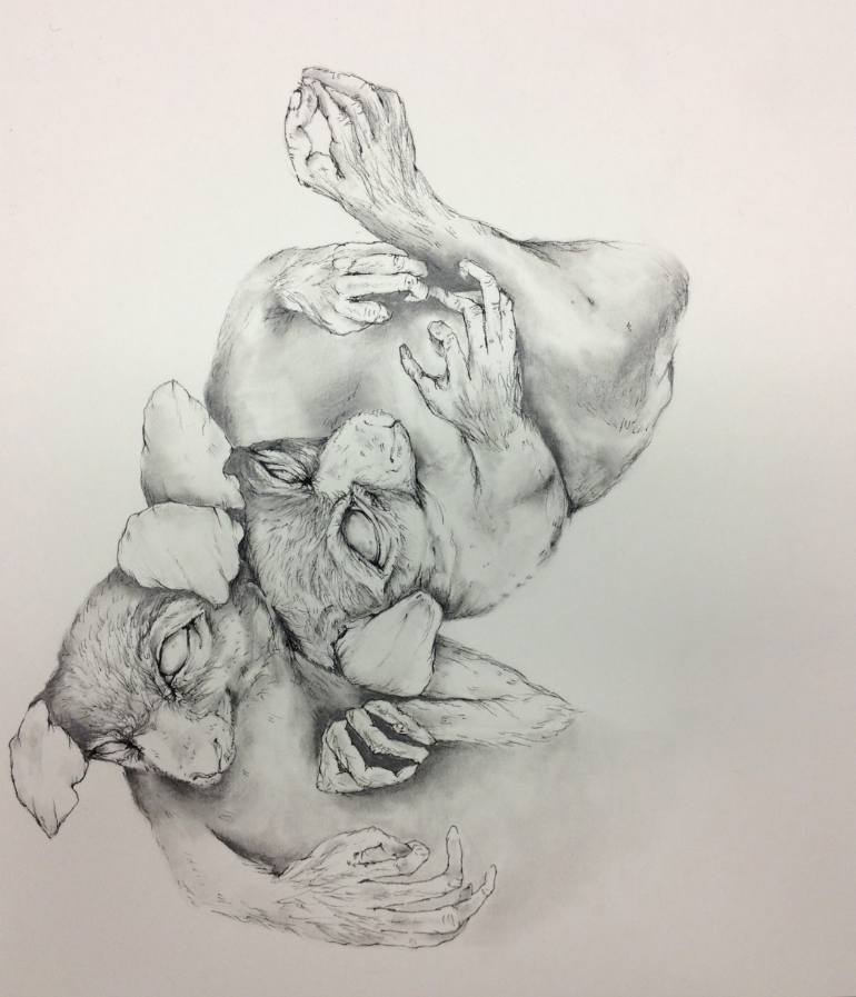 770x897 Saatchi Art Twins Drawing By Katie Green