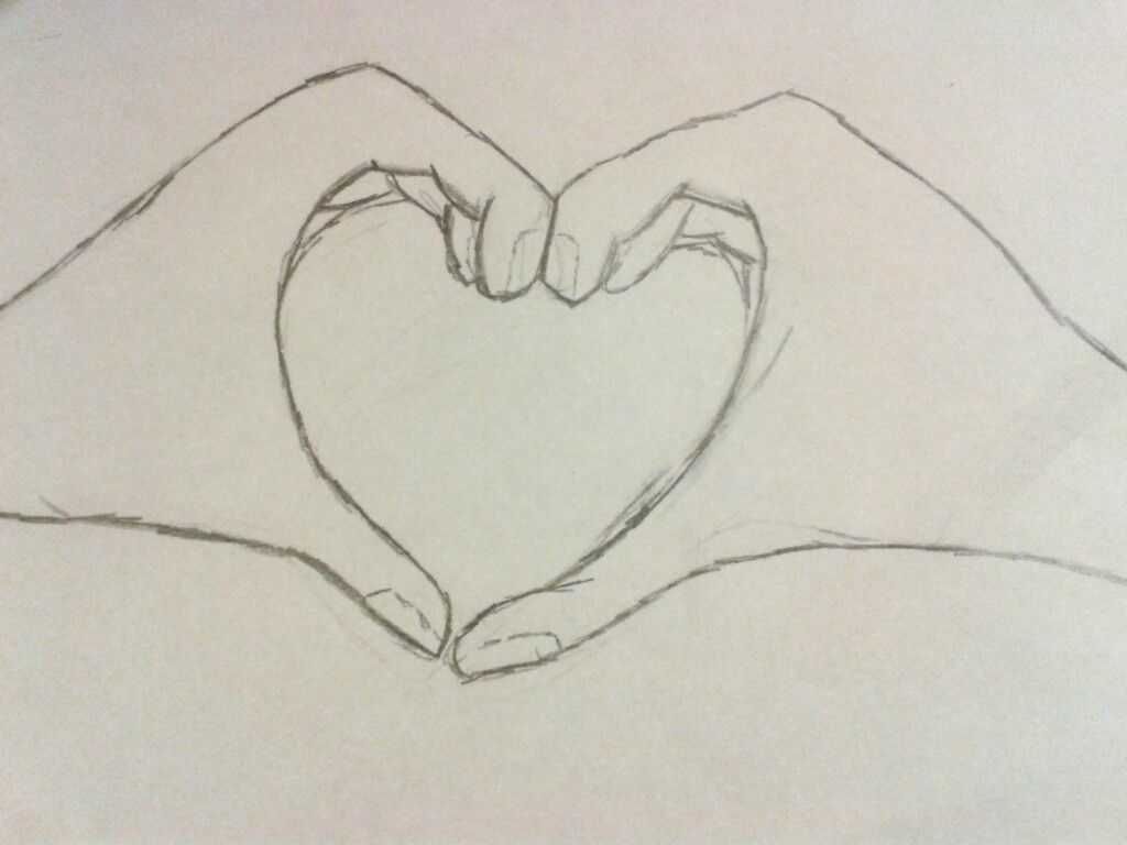 1024x768 Pix For Gt Pencil Drawing Of Hands Making A Heart Art Stuff Lt3