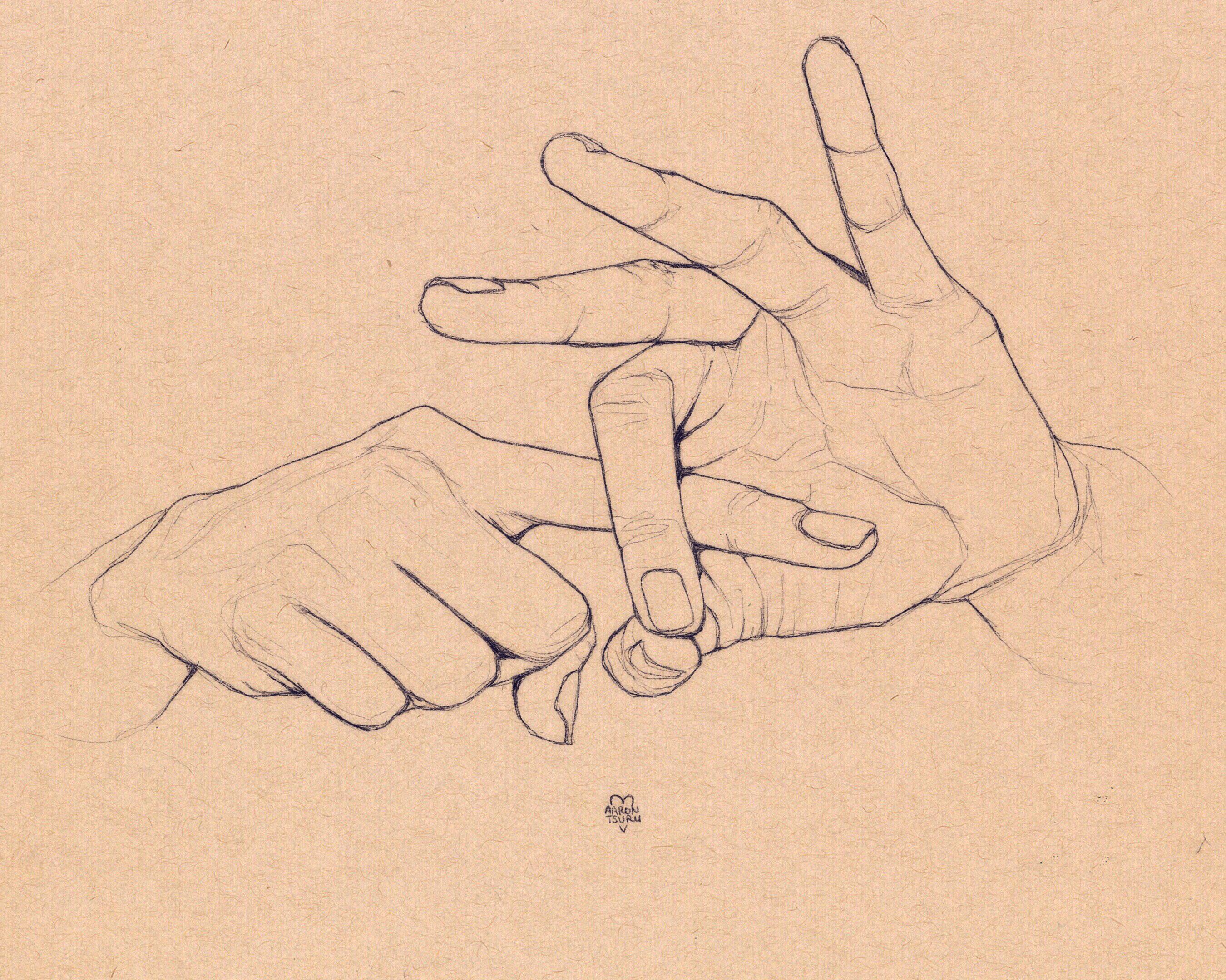 2700x2160 Two Hands Study, Digital Drawing, 2700 X 2160 Pixels Art