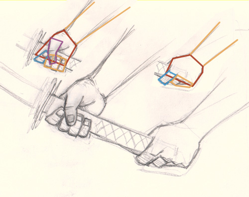 500x396 How To Draw Hand Holding Sword