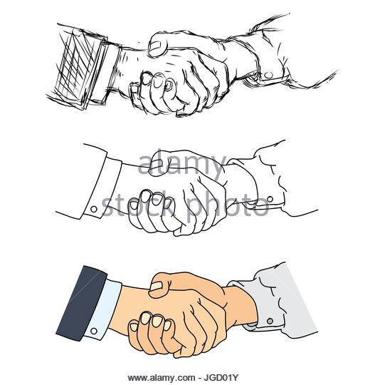 520x540 Shaking Hands Friends Stock Vector Images