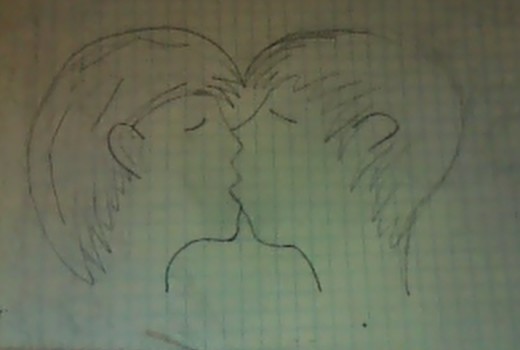520x350 How To Draw Two People Kissing Step By Step Feltmagnet