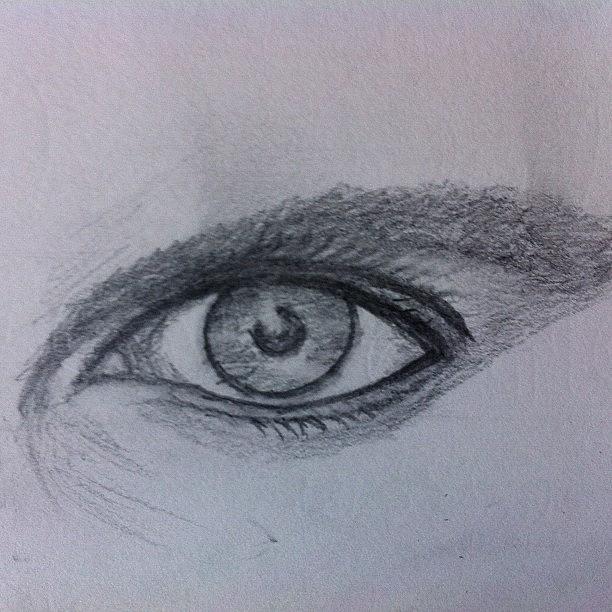 612x612 One Of Two Eyes. New Pencil Drawing Photograph By Paul Carter