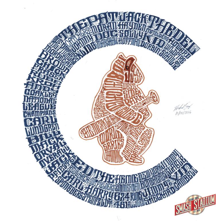 770x770 Saatchi Art Chicago Cubs 1908 World Series Typography Drawing By
