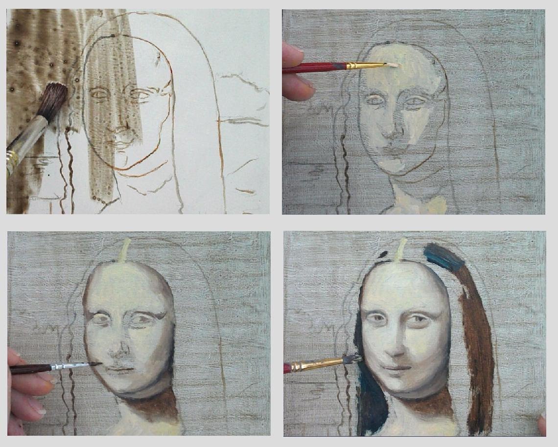 1140x914 Preparing The Under Painting For Oils