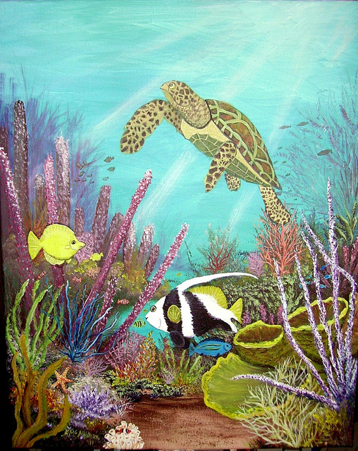508x640 Sea Turtle Swimming Under The Water
