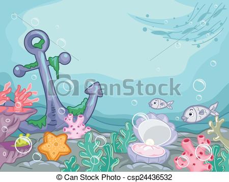 450x357 Underwater Sea. Illustration Of An Underwater Scene