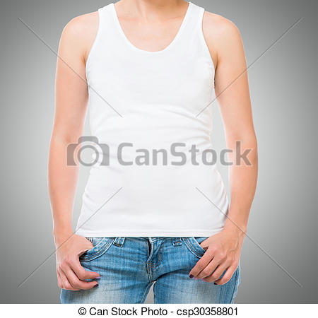 450x450 White T Shirt On A Young Woman. White Shirt On A Young Woman