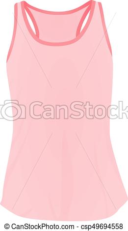 261x470 Women Pink Top Tank Vector Illustration Clipart Vector