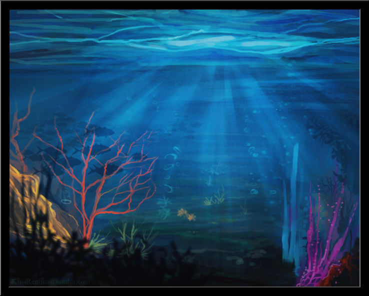 738x591 Underwater Landscape Drawing Wonderful Design Tag