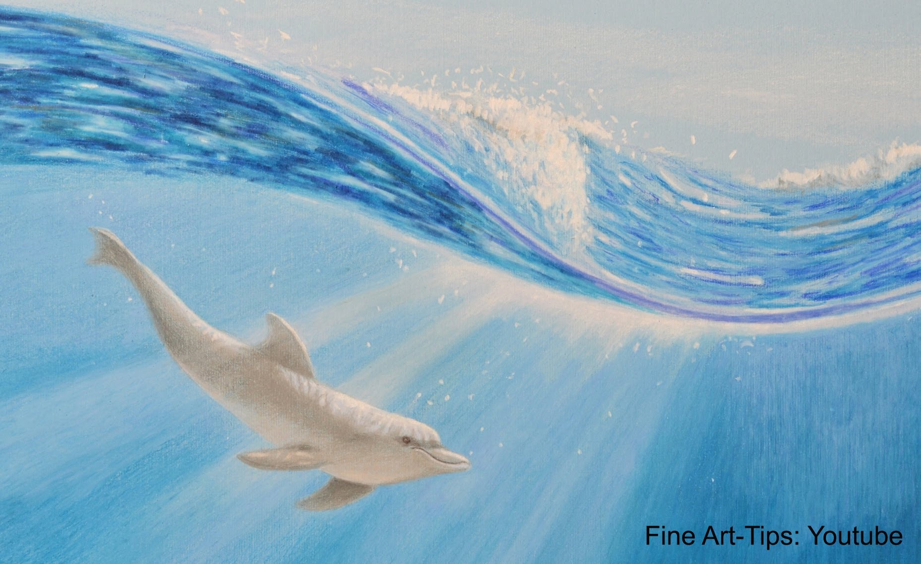 1860x1140 How To Draw A Dolphin Underwater With Color Pencils