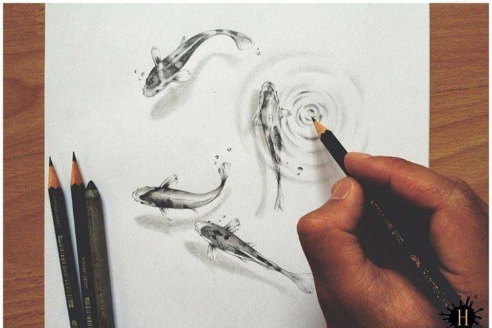 960x640 Draw Fish Underwater Illusion . Art Ed Central Draw This Warm