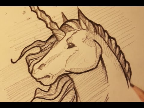 480x360 Draw A Unicorn, Sketching A Unicorn Horse, Step By Step