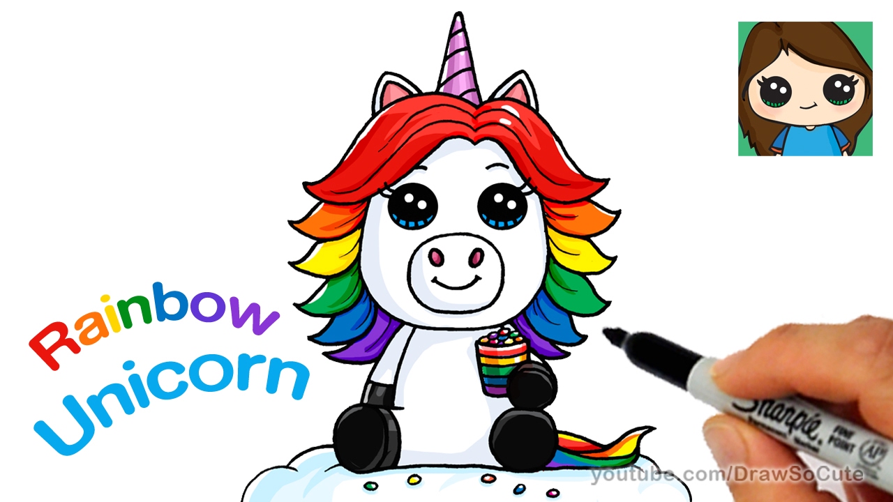 1280x720 How To Draw A Rainbow Unicorn Easy