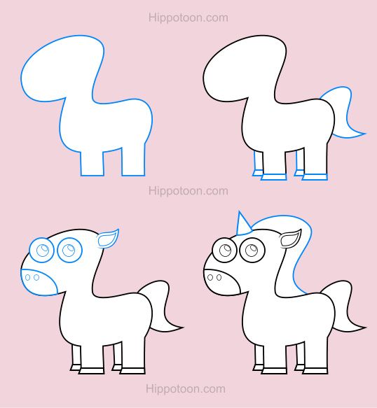 538x583 Simple Drawing Lesson On How To Draw A Unicorn. Imaginatoon