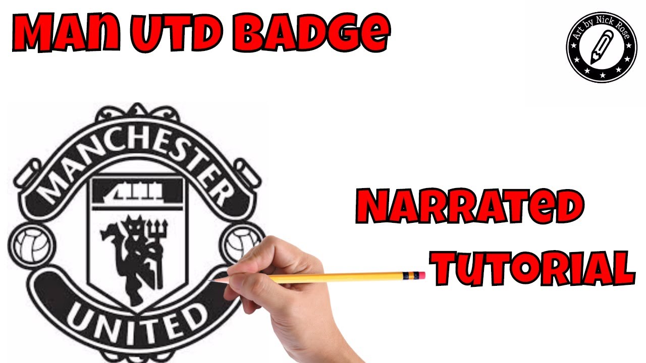 1280x720 How To Draw Manchester United Badge Draw Soccer Team Badges