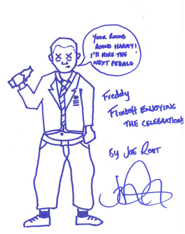 615x779 In Pictures England's Ashes Heroes Draw Caricatures Of Each Other