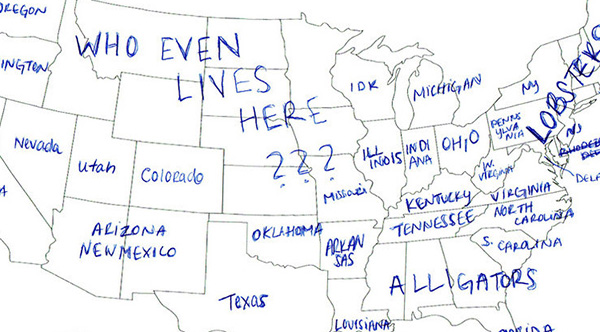 600x332 People In London Tried To Label The 50 Us States On A Map. These